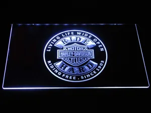 Harley Davidson Ride Hard LED Neon Sign