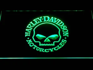 Harley Davidson Skull LED Neon Sign
