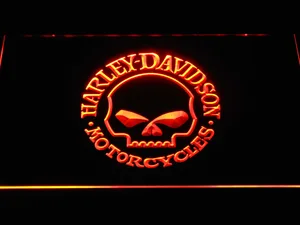 Harley Davidson Skull LED Neon Sign