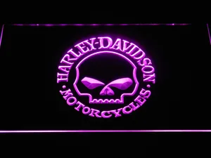 Harley Davidson Skull LED Neon Sign