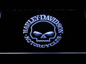 Harley Davidson Skull LED Neon Sign