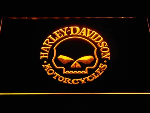 Harley Davidson Skull LED Neon Sign