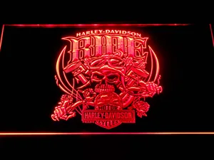 Harley Davidson Skull Ride LED Neon Sign