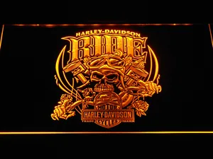 Harley Davidson Skull Ride LED Neon Sign