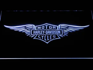 Harley Davidson Wings LED Neon Sign