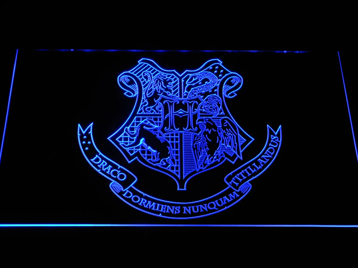 Harry Potter Hogwarts Crest LED Neon Sign