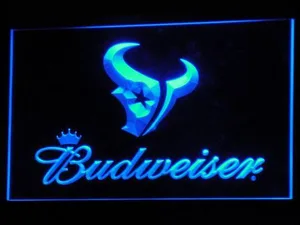 Houston Texans Budweiser LED Neon Sign