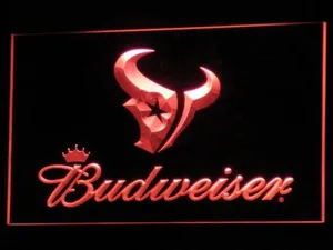Houston Texans Budweiser LED Neon Sign