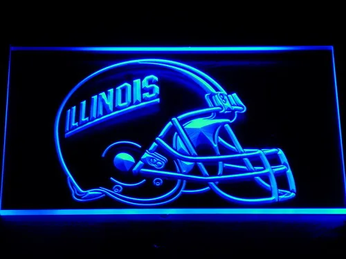 Illinois Fighting Illini Helmet LED Neon Sign - Legacy Edition