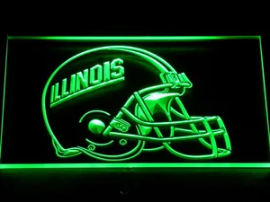 Illinois Fighting Illini Helmet LED Neon Sign - Legacy Edition