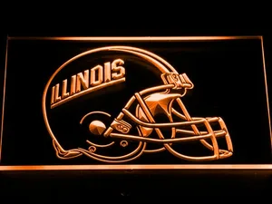 Illinois Fighting Illini Helmet LED Neon Sign - Legacy Edition