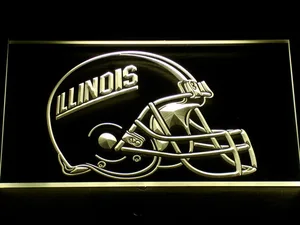 Illinois Fighting Illini Helmet LED Neon Sign - Legacy Edition