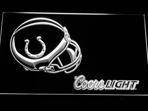 Indianapolis Colts Coors Light Helmet LED Neon Sign