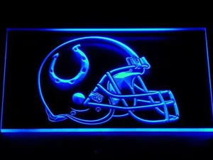 Indianapolis Colts Helmet LED Neon Sign