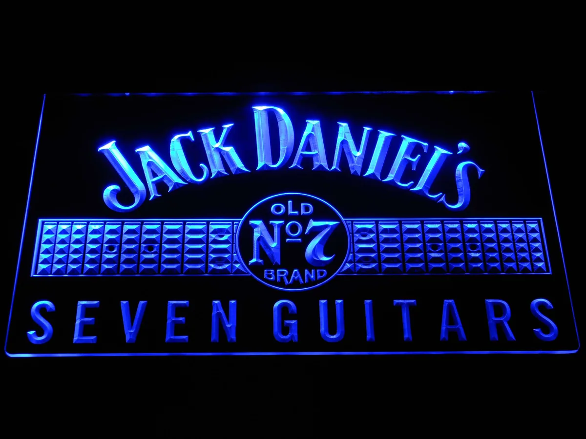 Jack Daniel's Seven Guitars LED Neon Sign