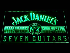Jack Daniel's Seven Guitars LED Neon Sign