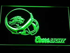 Jacksonville Jaguars Coors Light Helmet LED Neon Sign