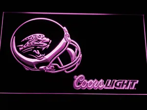 Jacksonville Jaguars Coors Light Helmet LED Neon Sign