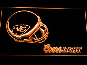 Kansas City Chiefs Coors Light Helmet LED Neon Sign