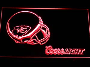 Kansas City Chiefs Coors Light Helmet LED Neon Sign
