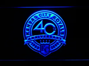 Kansas City Royals 40th Anniversary Logo LED Neon Sign - Legacy Edition