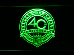 Kansas City Royals 40th Anniversary Logo LED Neon Sign - Legacy Edition