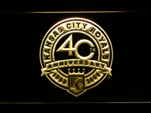 Kansas City Royals 40th Anniversary Logo LED Neon Sign - Legacy Edition