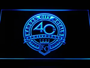 Kansas City Royals 40th Anniversary Logo Version 2 LED Neon Sign - Legacy Edition