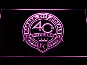 Kansas City Royals 40th Anniversary Logo Version 2 LED Neon Sign - Legacy Edition