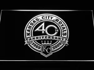Kansas City Royals 40th Anniversary Logo Version 2 LED Neon Sign - Legacy Edition