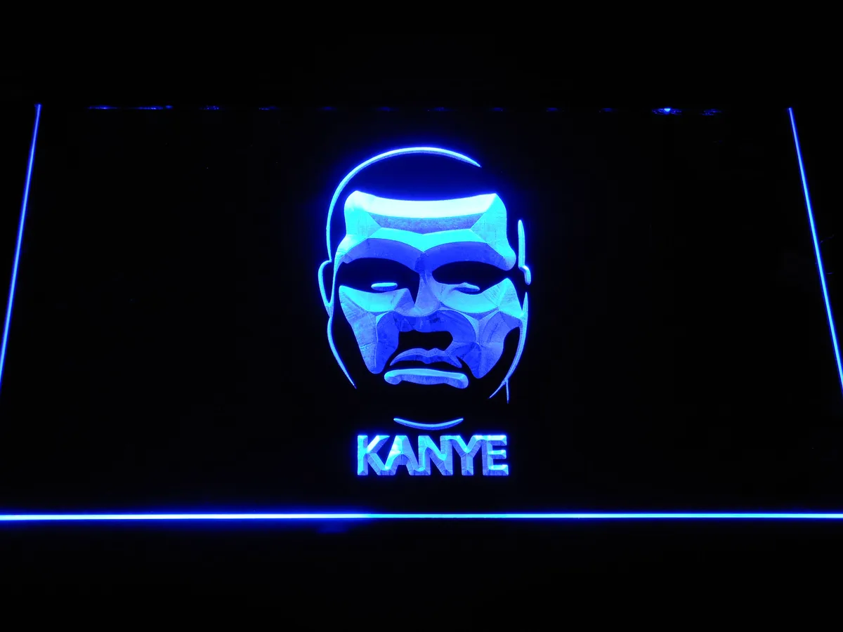 Kanye West Face LED Neon Sign