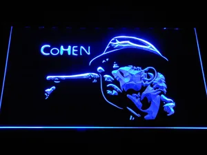 Leonard Cohen Face LED Neon Sign