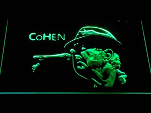 Leonard Cohen Face LED Neon Sign