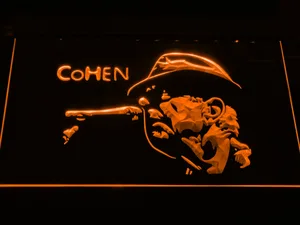 Leonard Cohen Face LED Neon Sign