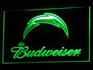 Los Angeles Chargers Budweiser LED Neon Sign