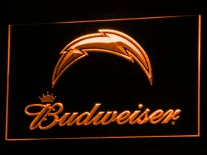 Los Angeles Chargers Budweiser LED Neon Sign
