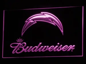 Los Angeles Chargers Budweiser LED Neon Sign