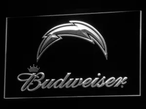 Los Angeles Chargers Budweiser LED Neon Sign