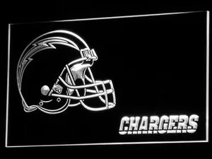 Los Angeles Chargers Helmet LED Neon Sign