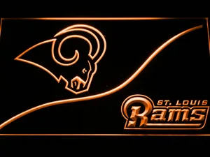 Los Angeles Rams Split LED Neon Sign - Legacy Edition