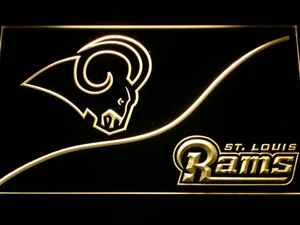 Los Angeles Rams Split LED Neon Sign - Legacy Edition
