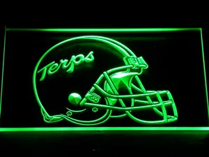 Maryland Terrapins Helmet LED Neon Sign