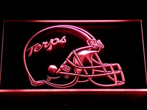 Maryland Terrapins Helmet LED Neon Sign
