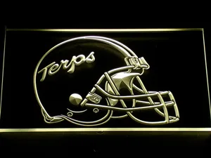 Maryland Terrapins Helmet LED Neon Sign