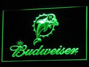 Miami Dolphins Budweiser LED Neon Sign