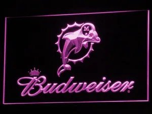 Miami Dolphins Budweiser LED Neon Sign