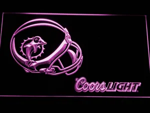 Miami Dolphins Coors Light Helmet LED Neon Sign - Legacy Edition