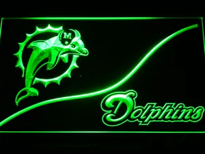 Miami Dolphins Split LED Neon Sign