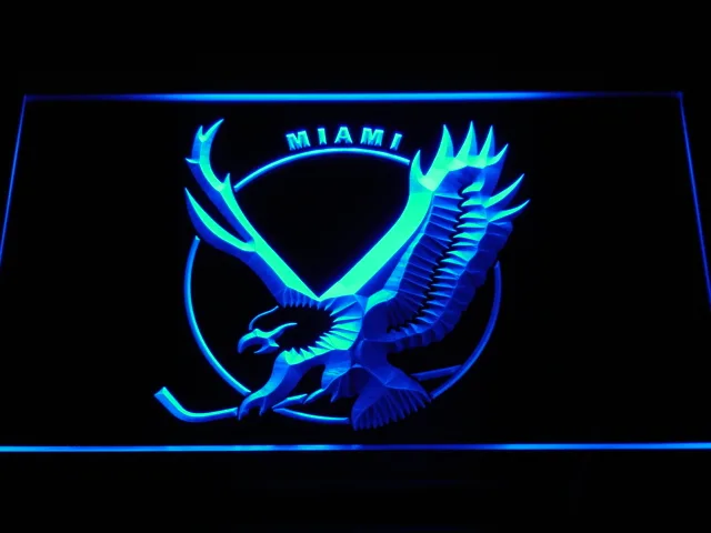Miami Screaming Eagles Logo LED Neon Sign - Legacy Edition