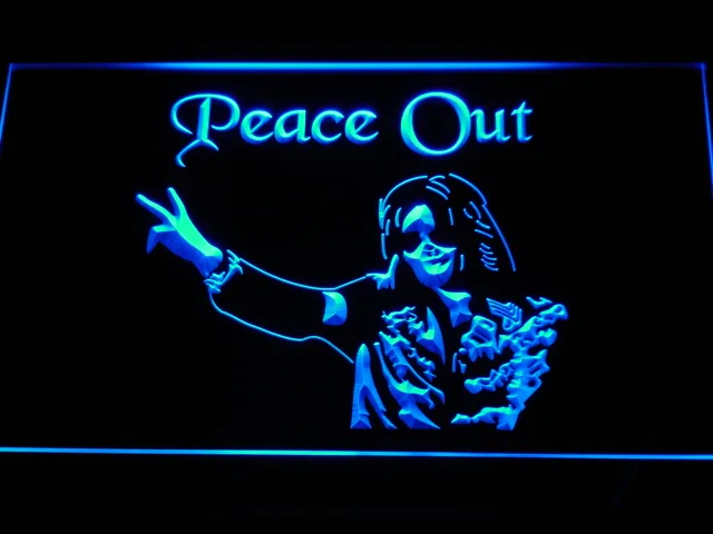 Michael Jackson Peace Out LED Neon Sign